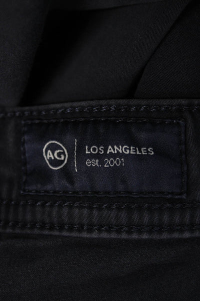 AG Adriano Goldschmied Mens Straight Jeans Blue Cotton Blend Button Size 38