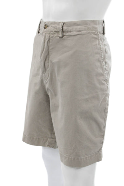 Polo Ralph Lauren Mens Chino Shorts Beige Button 97% Cotton Size 38