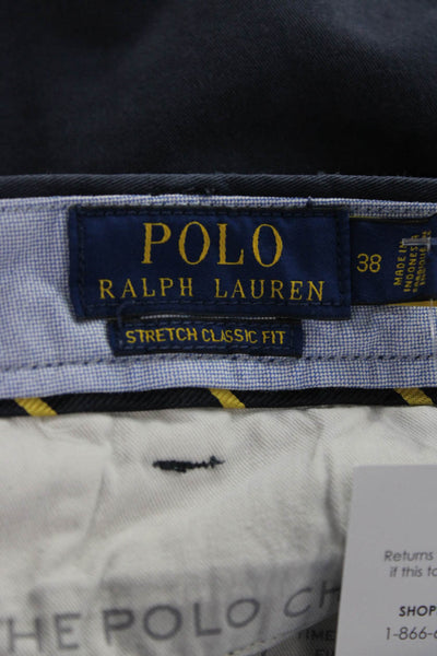 Polo Ralph Lauren Mens Chino Shorts Blue Cotton Stretch Size 38