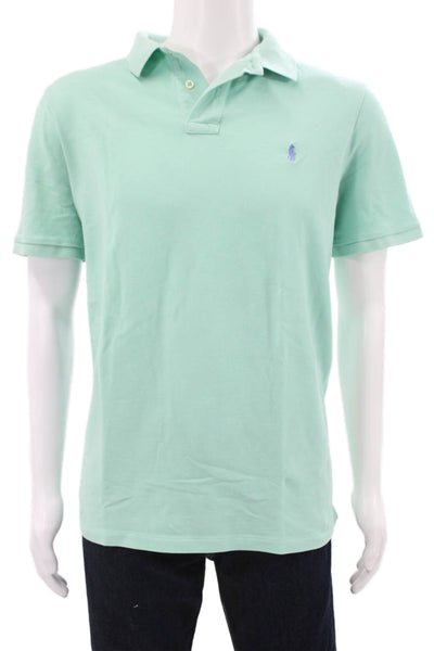 Polo Ralph Lauren Mens Polo Shirt Green Short Sleeve 100% Cotton Size L