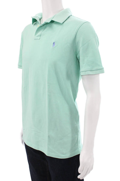 Polo Ralph Lauren Mens Polo Shirt Green Short Sleeve 100% Cotton Size L