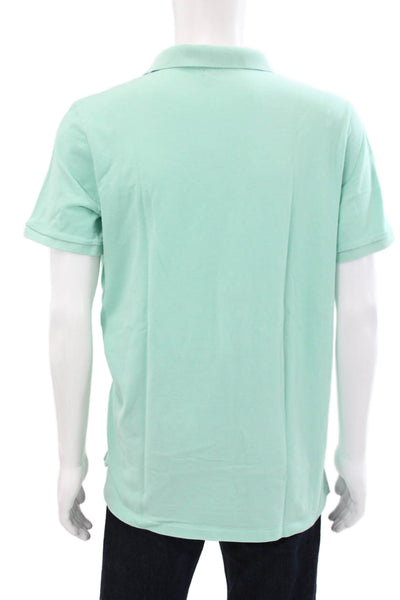 Polo Ralph Lauren Mens Polo Shirt Green Short Sleeve 100% Cotton Size L