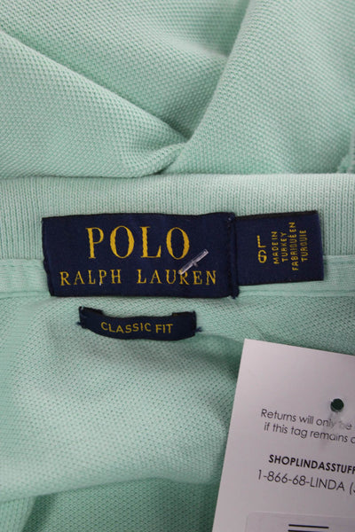 Polo Ralph Lauren Mens Polo Shirt Green Short Sleeve 100% Cotton Size L