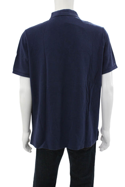Polo Ralph Lauren Mens Polo Shirt Blue Cotton Short Sleeve Solid Size L