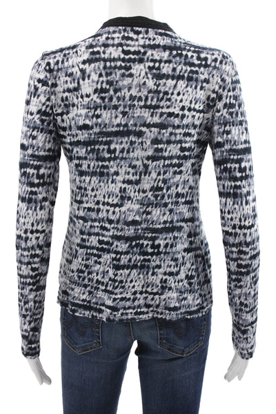 Proenza Schouler Women Multicolor Tie Dye Henley Long Sleeve Tee Size M