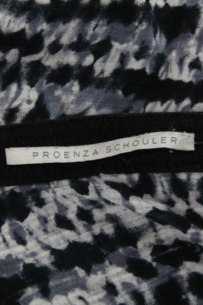 Proenza Schouler Women Multicolor Tie Dye Henley Long Sleeve Tee Size M