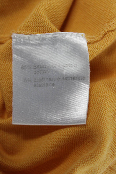 Akris Punto Womens Basic Scoop Neck Cotton Sleeveless Tank Yellow Size 6
