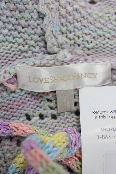 Love Shack Fancy Women Multicolor Geometric V-Neck Pullover Size S