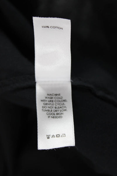 Unsubscribed Women Black Cotton Off the Shoulder Basic Blouse 3/4 Sleeve Size M