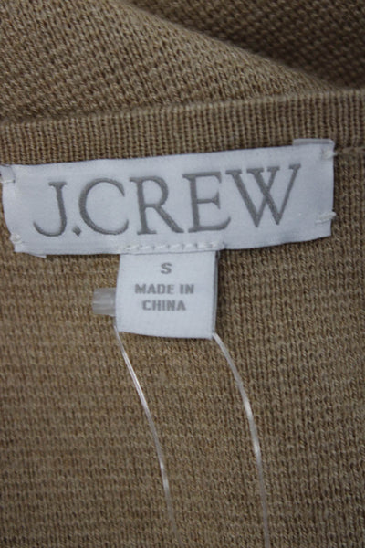 J Crew Womens Cardigan Beige V-Neck Long Sleeve Size S