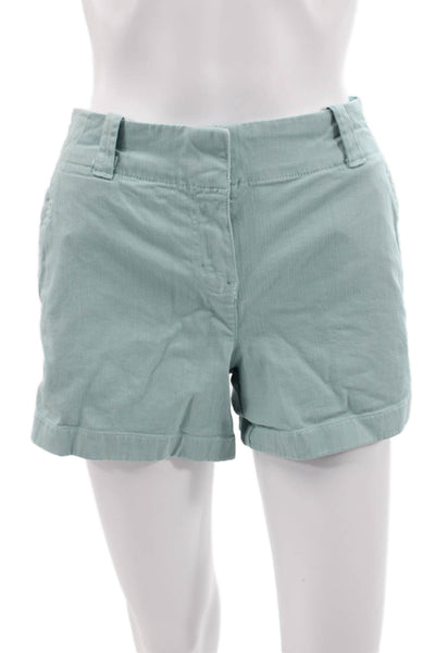 Vineyard Vines Women Chino Shorts Green Button Size 2