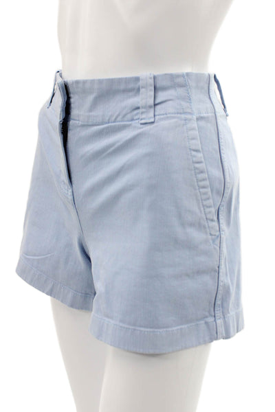 Vineyard Vines Women Blue Herringbone Cotton Chino Shorts Size 2