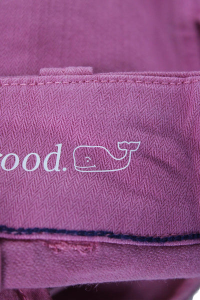 Vineyard Vines Womens Chino Shorts Pink Cotton Size 4