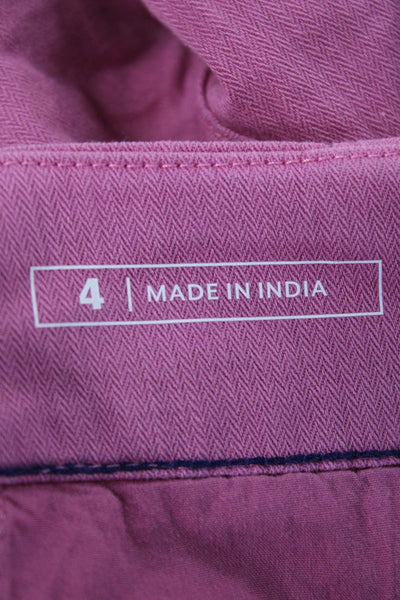 Vineyard Vines Womens Chino Shorts Pink Cotton Size 4