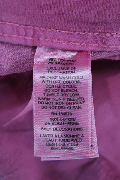 Vineyard Vines Womens Chino Shorts Pink Cotton Size 4
