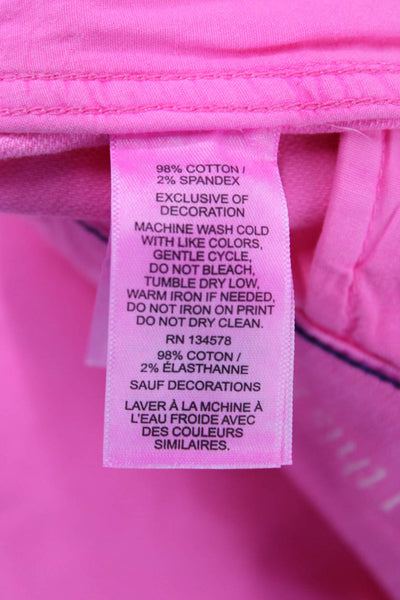 Vineyard Vines Women Pink Chino Shorts 98% Cotton Size 2