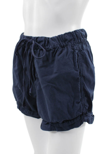 Xirena Womens Sweat Shorts Blue Cotton Drawstring Solid Size S