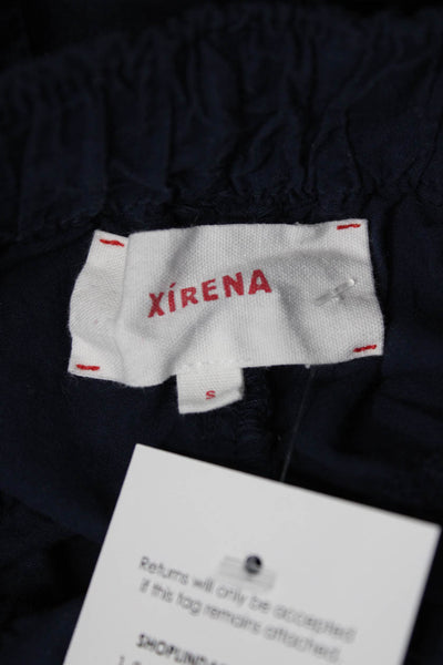 Xirena Womens Sweat Shorts Blue Cotton Drawstring Solid Size S