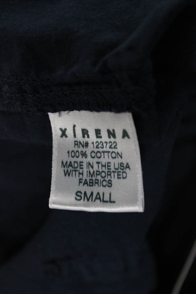 Xirena Womens Sweat Shorts Blue Cotton Drawstring Solid Size S
