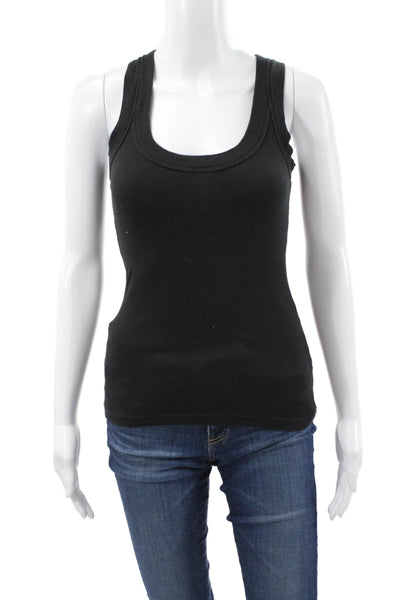 Sundays Womens Basic Scoop Neck Sleeveless Tank Black Size S