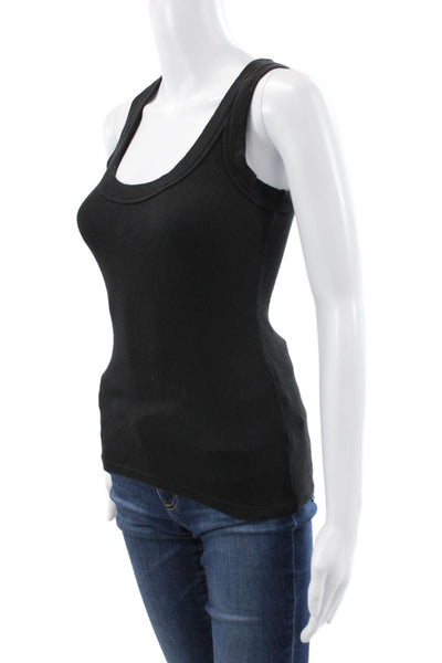 Sundays Womens Basic Scoop Neck Sleeveless Tank Black Size S