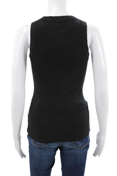 Sundays Womens Basic Scoop Neck Sleeveless Tank Black Size S