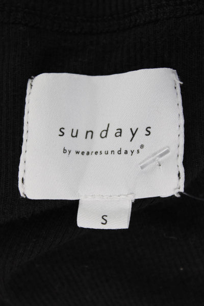 Sundays Womens Basic Scoop Neck Sleeveless Tank Black Size S