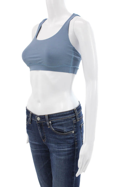 Lululemon Women's Scoop Neck Strappy Sport Bra Blue Size S