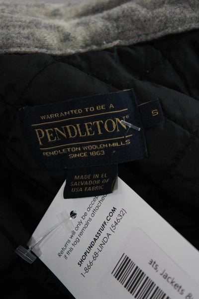 Pendleton Unisex Quilted Wool Aztec Gray Button Jacket Size S