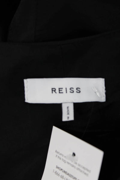 Reiss Women Sleeveless Black Vest Button Size 42