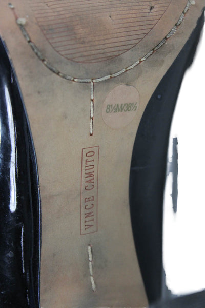 Vince Camuto Womens Patent Leather Danea Pumps Black Size 8.5 Medium