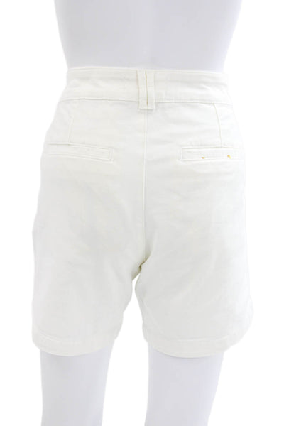 Banana Republic Women Bermuda Shorts Black Cotton Button Size 4