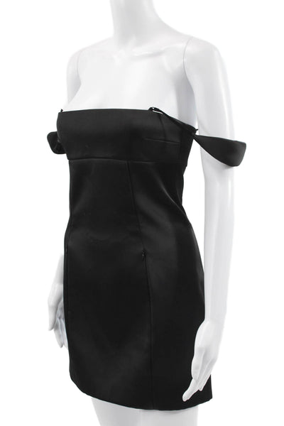 Alexander Wang Women Bodycon Strapless Black Short Dress Zip Polyester Size 0