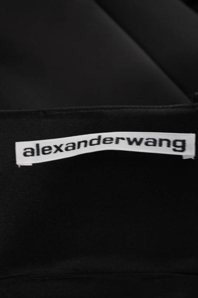 Alexander Wang Women Bodycon Strapless Black Short Dress Zip Polyester Size 0
