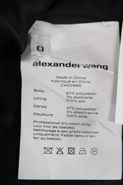 Alexander Wang Women Bodycon Strapless Black Short Dress Zip Polyester Size 0
