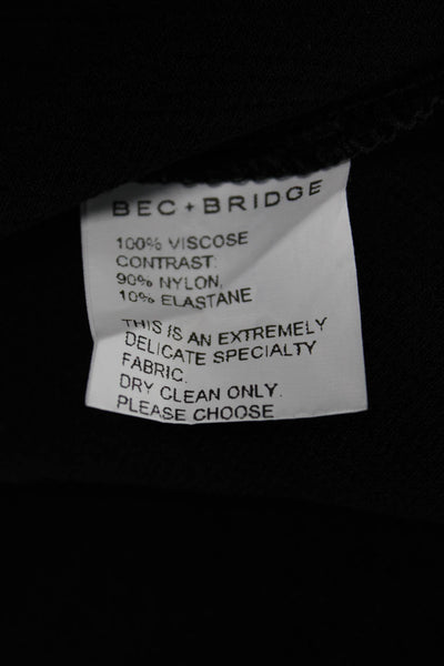Bec & Bridge Womens Maxi Dress Black Sweetheart Viscose Zip Sleeveless Size 2