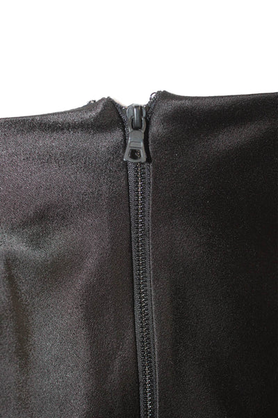 Alice + Olivia Women Slip Dress Black Cowl Neck Short Zip Size 0