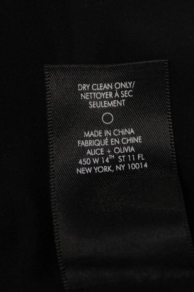 Alice + Olivia Women Slip Dress Black Cowl Neck Short Zip Size 0