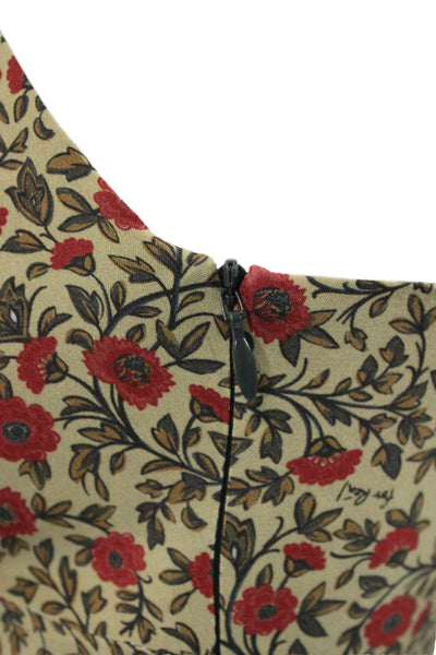 Realisation Womens Silk Floral Mini Dress Yellow Sweetheart Size XS