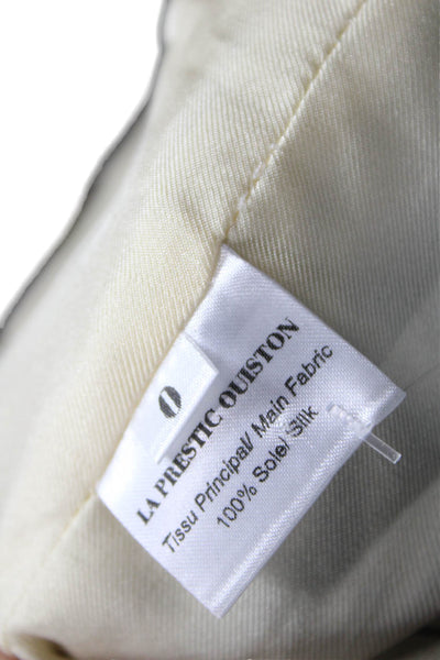 La Prestic Ouiston Womens Silk Animal Print Overcoat Beige Size 0