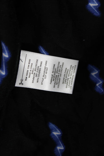 Equipment Femme Womens Black Long Sleeve Button-Up Blouse Size XS