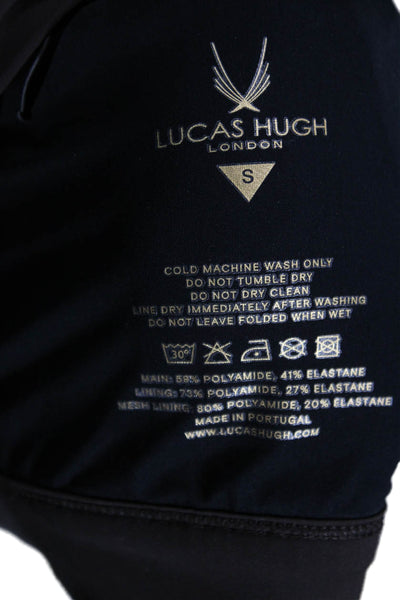 Lucas Hugh Womens Stretch Knit Cut Out Axis Sports Bra Mahogany Size Small