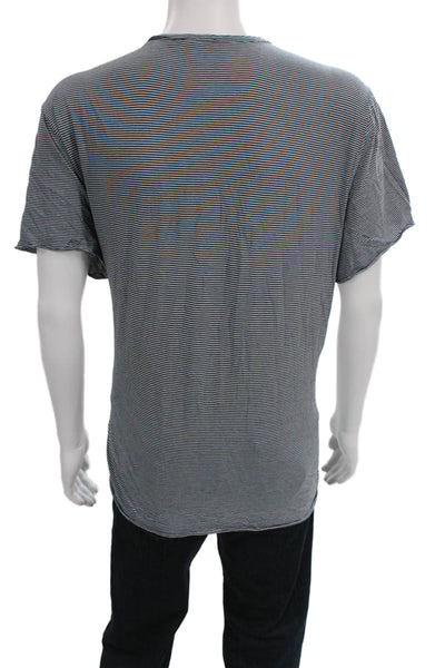 Vince Mens Striped Pima Cotton T-Shirt Multicolor Size 2XL