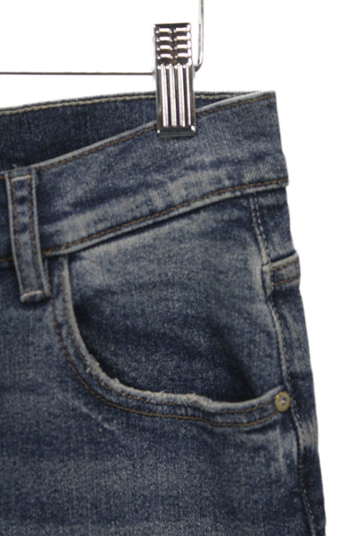DL1961 Womens High Rise Cropped Jeans Blue Button Cotton Inseam 27 Size 29