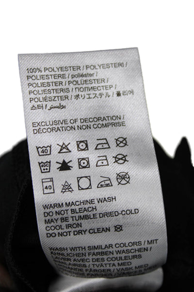 J. Lindeberg Womens Basic Sleeveless Collared Zip Tank Black Polyester Size M