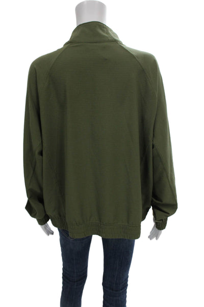 Belyn Key Womens Anorak Jacket Green Zip Polyester Long Sleeve Size XL