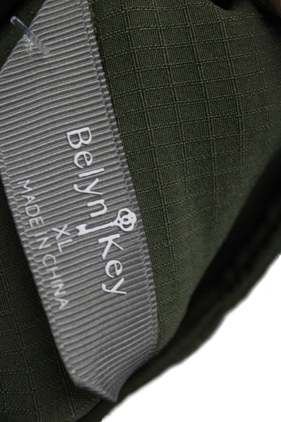Belyn Key Womens Anorak Jacket Green Zip Polyester Long Sleeve Size XL
