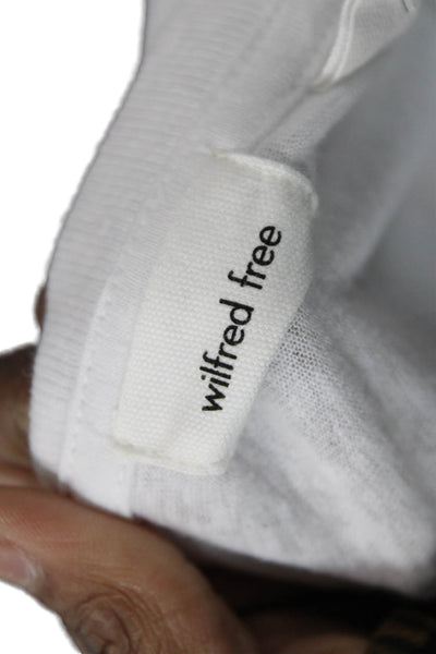Wilfred Free Women White Crew Neck Long Sleeve Basic T-Shirt Size L