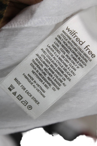 Wilfred Free Women White Crew Neck Long Sleeve Basic T-Shirt Size L