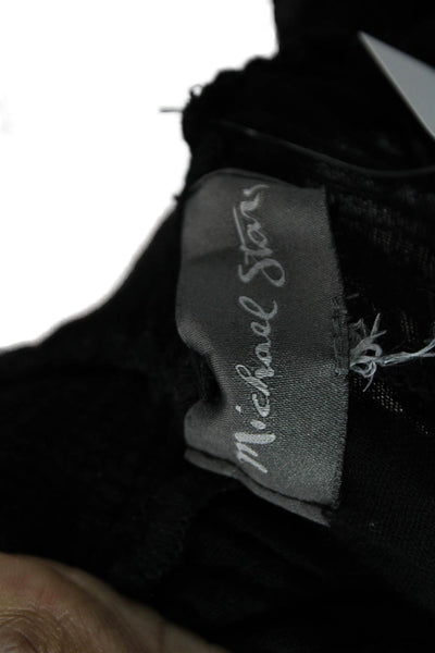 Michael Stars Womens Cropped Black Pull On Cotton Blend Pants Size XS